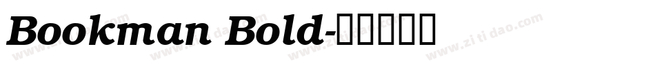 Bookman Bold字体转换